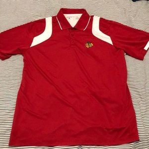 Chicago Blackhawks Red Golf Polo